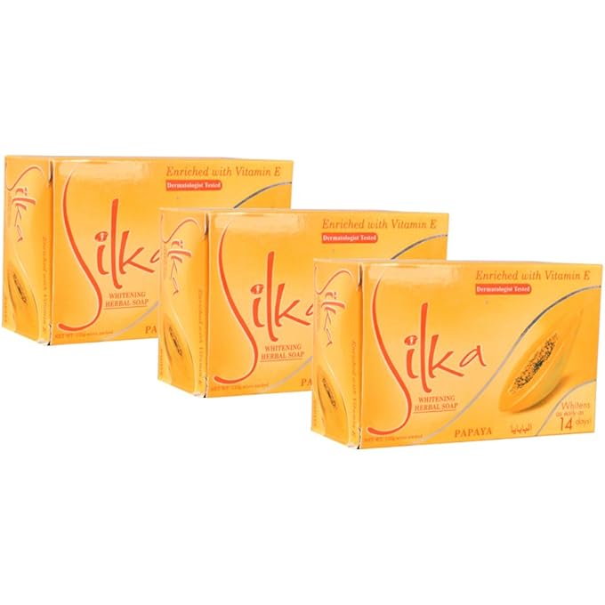 سيلكا صابون سيلكاس بابايا عشب لتبييض البشرة، 3 قطع - Image 1